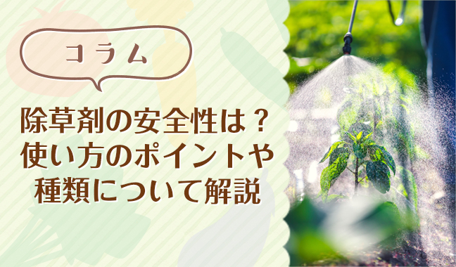 除草剤の安全性は？使い方のポイントや種類について解説