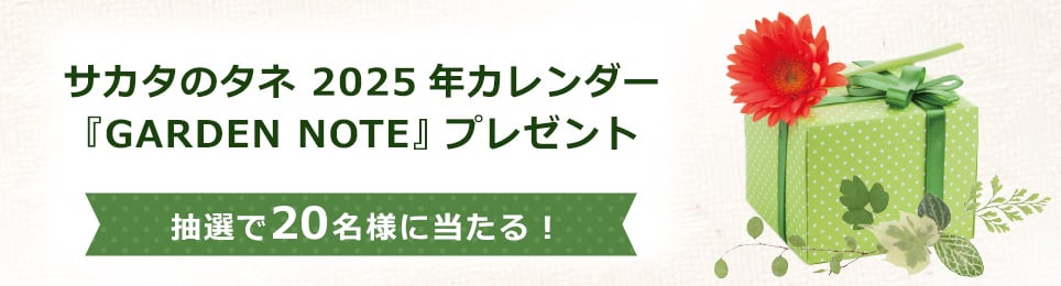 サカタのタネ 2025年カレンダー『GARDEN NOTE』20名様 2025/12/8まで