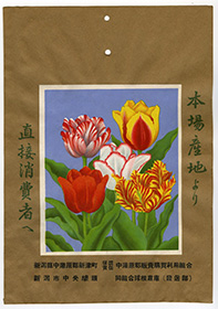 昭和初期には生産者から直接小売もされており、カラー印刷された紙を貼り付けた高級な紙袋が使われていた【倉重祐二所蔵】