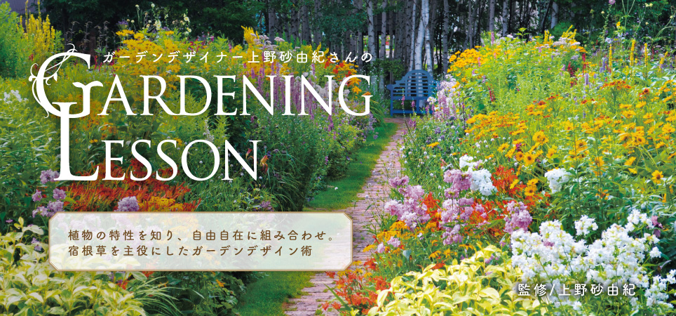 ガーデンデザイナー上野砂由紀さんのガーデニングレッスン 植物の特性を知り、自由自在に組み合わせ。宿根草を主役にしたガーデンデザイン術 監修/上野砂由紀